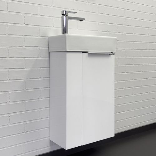 Тумба с раковиной Comforty Асти 00-00012835CF 40х20 подвесная цвет белый