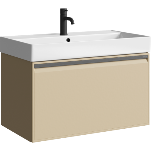 Тумба под раковину Aqwella Y PUR0108KS 80х50 подвесная цвет бежевый