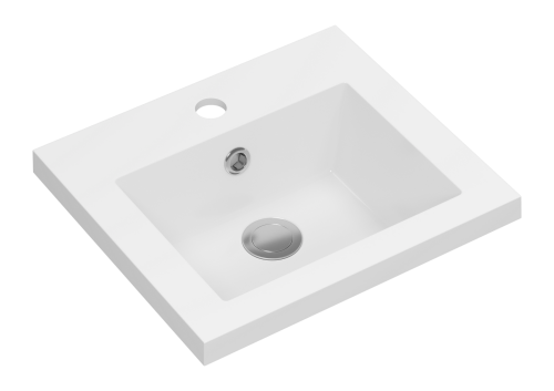 Раковина мебельная из искусственного камня Florentina Анита 40 10.150.00400.001 40х40 накладная цвет белый 1 отверстие под смеситель