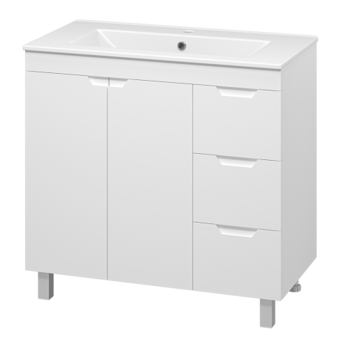 Тумба под раковину Misty Оптима П-Опт-07090-011П3Я 90х50 напольная цвет белый
