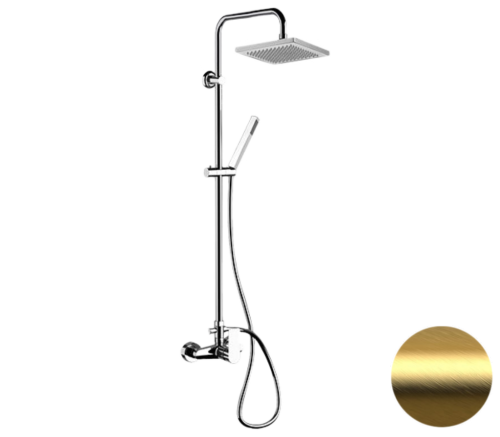 Душевая стойка Remer Energy EY37X7SS9SSBG настенная цвет золото