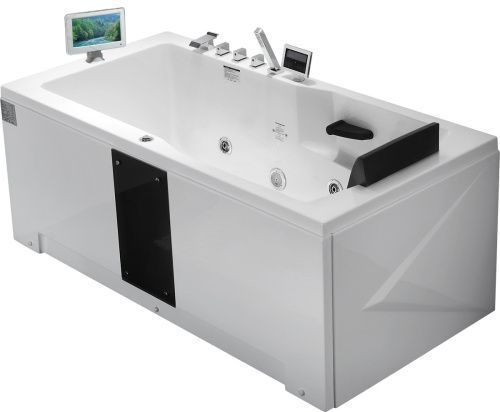 Ванна акриловая гидромассажная Gemy G9066 II O L 170х85 пристенная прямоугольная с каркасом