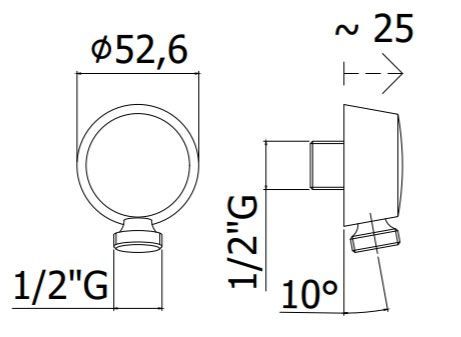 Шланговое подключение для душа Paffoni Lusso ZACC130NO - фото 2