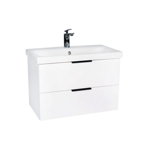 Тумба под раковину Viant Берлин VBER80MDBEL-T2YP 80х40 подвесная цвет белый