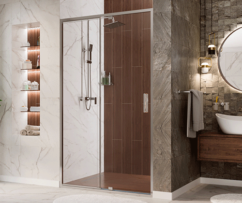 Душевой уголок Wasserkraft Berkel 48P 48P06 120х80 стекло прозрачное профиль хром без поддона - фото 4