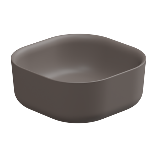 Раковина керамическая GSG Ceramic Design Hit! HILAVQU42029 40х40 накладная цвет коричневый без отверстий под смеситель