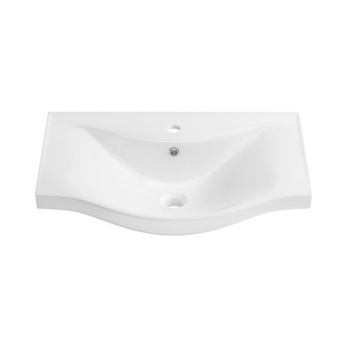 Раковина из сантехнического фарфора Wellsee Bisou 151205000 70х50 подвесная цвет белый 1 отверстие под смеситель