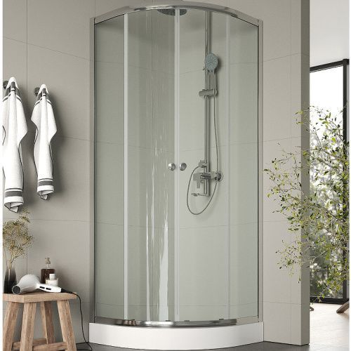 Душевой уголок Agger A01-080TCR 78х78 стекло прозрачное профиль хром глянцевый с поддоном