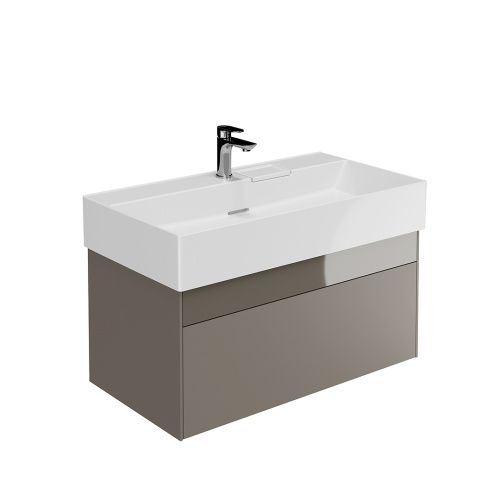 Тумба под раковину Kerama Marazzi TECNOLOGICA LOG.90.2\SAN 90х50 подвесная цвет бежевый/коричневый