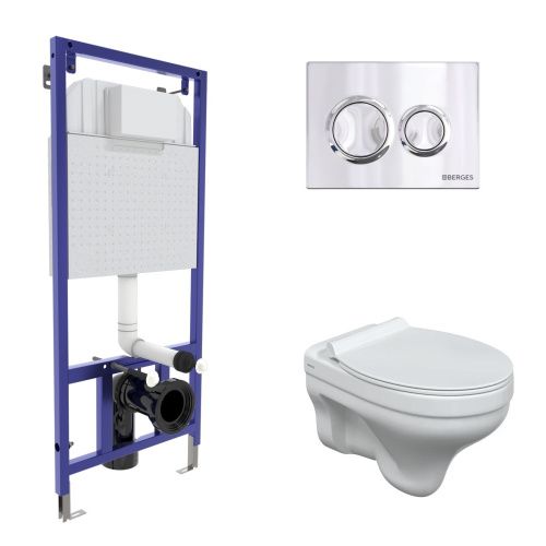 Комплект унитаз с инталляцией и клавишей смыва Berges NOVUM 043318