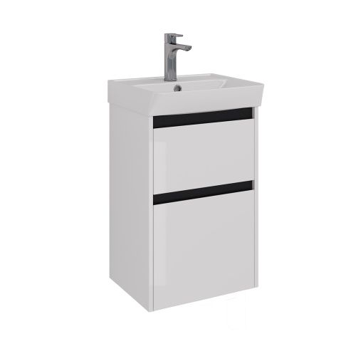 Тумба под раковину LeMark Combi LM03C45T-black 40х30 напольная цвет белый
