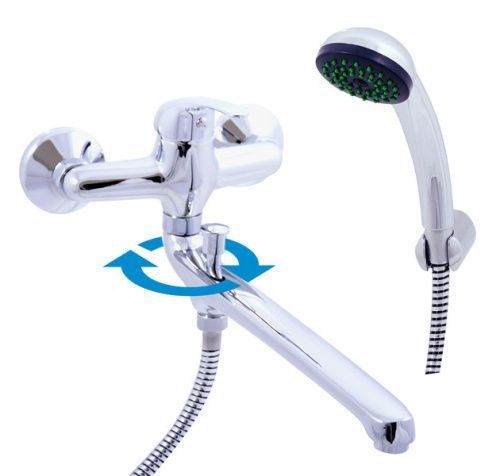 Смеситель для ванны и душа RavSlezak SAZAVA SA557.5/1 настенный хром