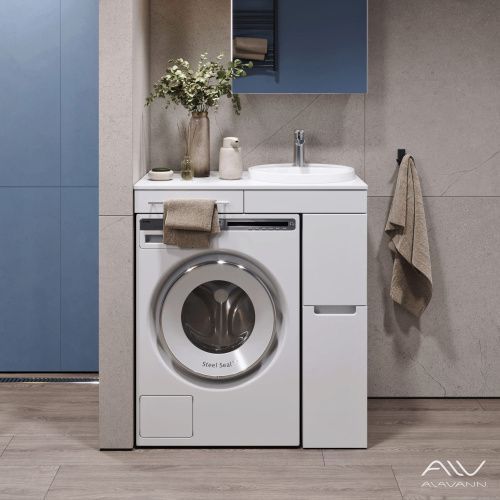 Тумба с раковиной Alavann Cosmetic ALV1037000 90х50 напольная цвет белый