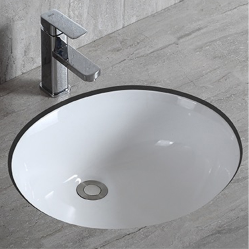 Раковина из сантехнического фарфора Melana 540-805 50х40 встраиваемая цвет белый без отверстий под смеситель