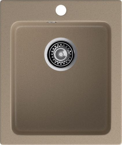 Кухонная мойка Granfest Praktik P-505 песочный 50х45 цвет бежевый поверхность матовая