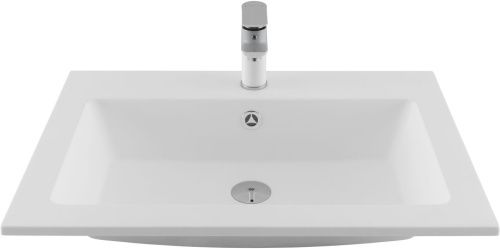 Раковина из искусственного камня Aquanet Электра 00326510 70х50 полувстраиваемая цвет белый 1 отверстие под смеситель