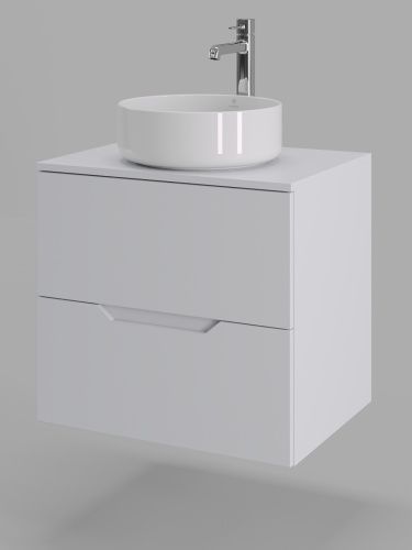 Тумба с раковиной Orange Line Li-60TuwMDF+B09-360W 60х50 подвесная цвет белый