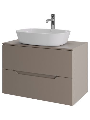 Тумба с раковиной Orange Line Li-80TuLMDF+B08-500W 80х50 цвет бежевый