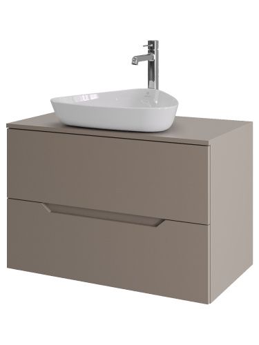 Тумба с раковиной Orange Line Li-80TuLMDF+B07-500W 80х50 цвет бежевый