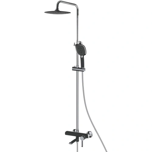 Душевая стойка Shevanik S6036H настенная цвет черный/хром