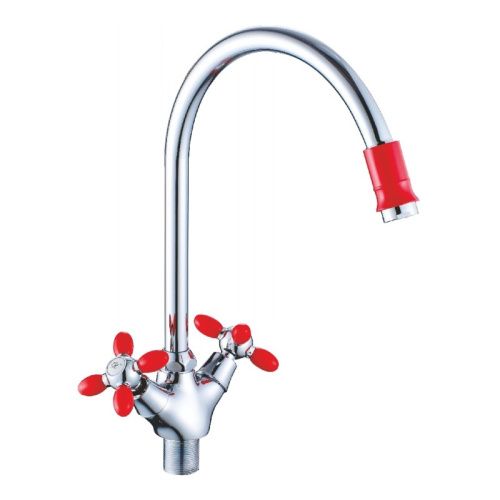 Смеситель для кухни Cron CN46127-6 на мойку красный