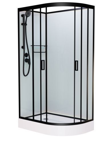 Душевая кабина Frank 814014 100х80 асимметричная без крыши ориентация левая