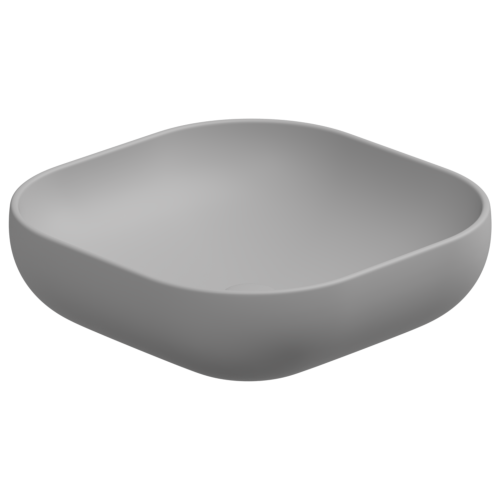 Раковина керамическая GSG Ceramic Design Easy EALAVQU45033 50х50 накладная цвет серый без отверстий под смеситель