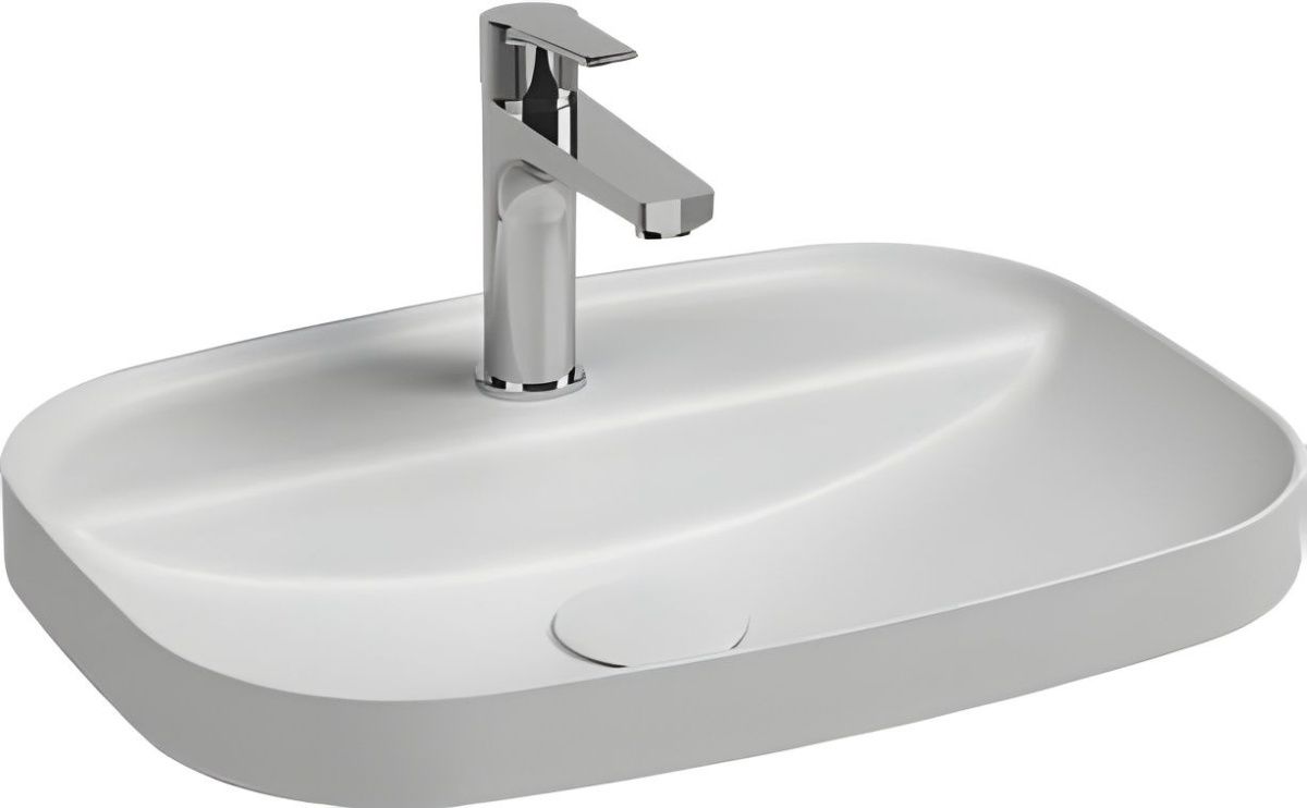 Раковина керамическая Allen Brau Fantasy 4.11034.20 60х40 накладная цвет белый 1 отверстие под смеситель