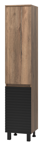 Шкаф-пенал Brevita Dakota DAK-050350-19/02Л 40х170 подвесной цвет черный/коричневый