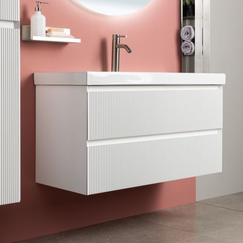 Тумба под раковину Aquanet Альтера 00337157 100х50 подвесная цвет белый