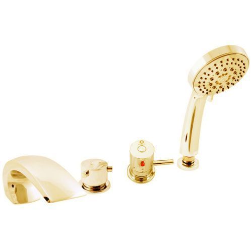 Смеситель RavSlezak DT272.5PZ на борт ванны золото