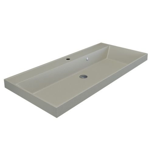 Раковина из искусственного камня Uperwood Classic Quartz 293020637 100х50 полувстраиваемая цвет бежевый