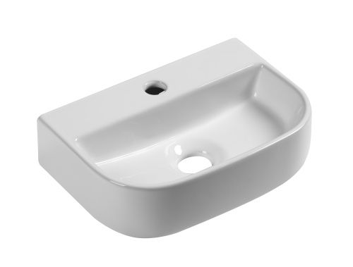 Раковина из сантехнического фарфора Milleau PERL MU1010A-GW 30х20 подвесная цвет белый 1 отверстие под смеситель