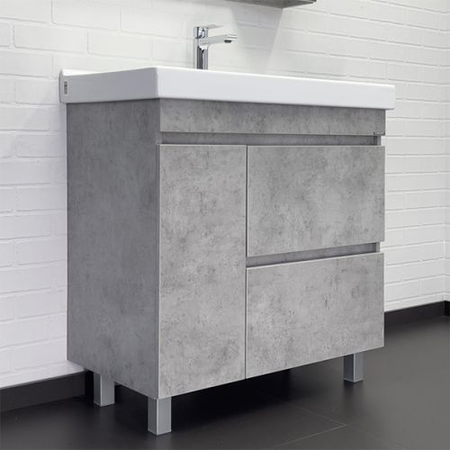 Тумба с раковиной Comforty Осло 00-00012959CF 80х50 напольная цвет серый