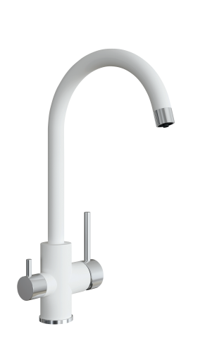 Смеситель для кухни Uperwood Quartz UPD-Q-01-01 UPD-Q-01-01 на мойку белый