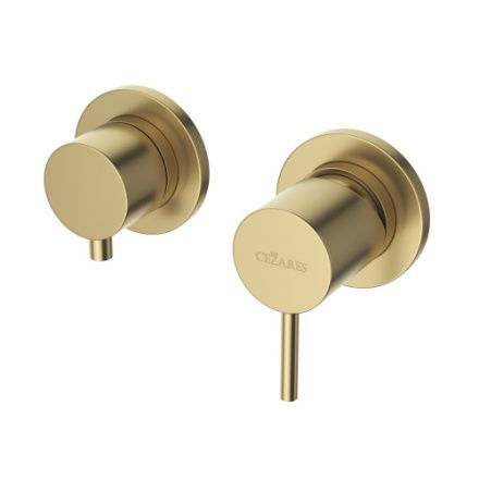 Смеситель Cezares LEAF LEAF-VDIM3-D-L-SR встраиваемый в стену золото