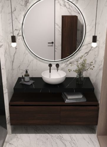 Столешница Armadi Art Flat 869-100-NM 100х50 накладная цвет черный