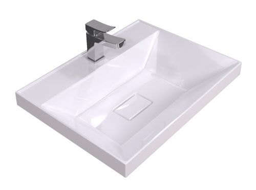 Раковина из искусственного камня Stella Polar Бриз SP-00001478 60х50 встраиваемая цвет белый