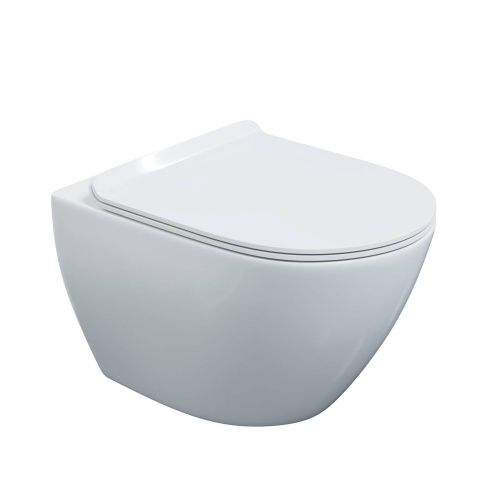 Унитаз подвесной Berges Puma 82131 белый с сиденьем микролифт безободковый каскадный смыв