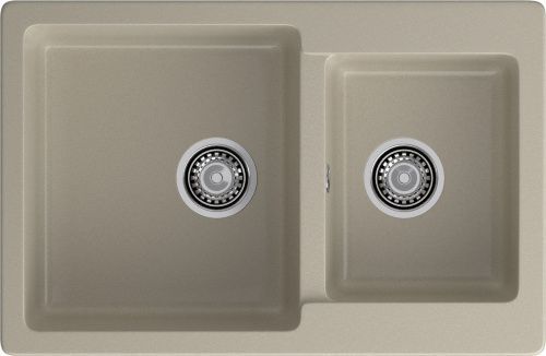 Кухонная мойка Granfest Practik P-780K топаз 80х50 цвет серый поверхность матовая
