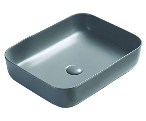 Раковина из сантехнического фаянса Azario AZ-78109MH 50х40 накладная цвет серый
