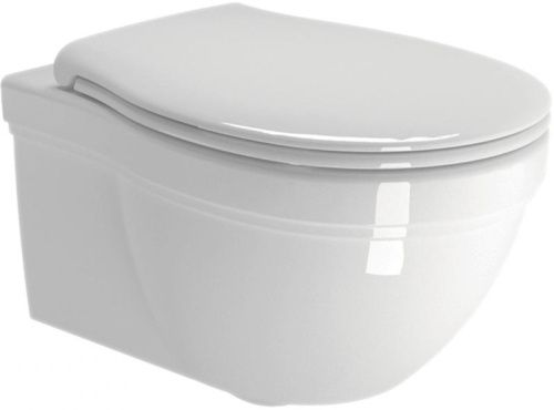 Чаша унитаза подвесная GSI Classic 871211_УЦ/3 цвет белый без сиденья каскадный смыв (черная полоска в эмали на ободке)