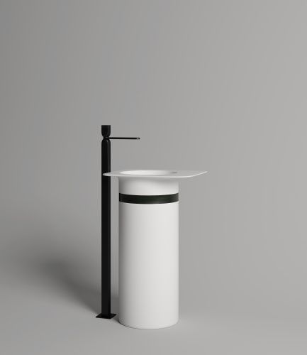 Раковина из искусственного камня S-Stone Salini Ninfea 130221MF 50х40 напольная цвет белый