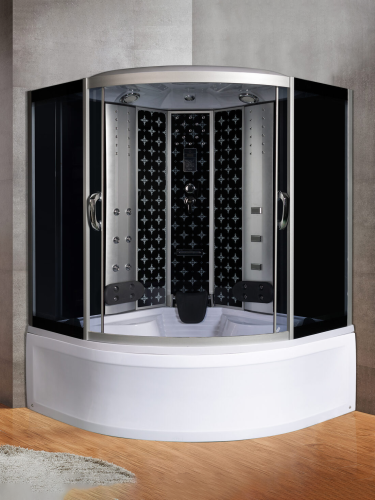 Душевой бокс River TEMZA 10000000742 150х150 стекло тонированное профиль хром