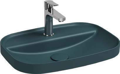 Раковина керамическая Allen Brau Fantasy 4.11034.PT 60х40 накладная цвет зеленый 1 отверстие под смеситель