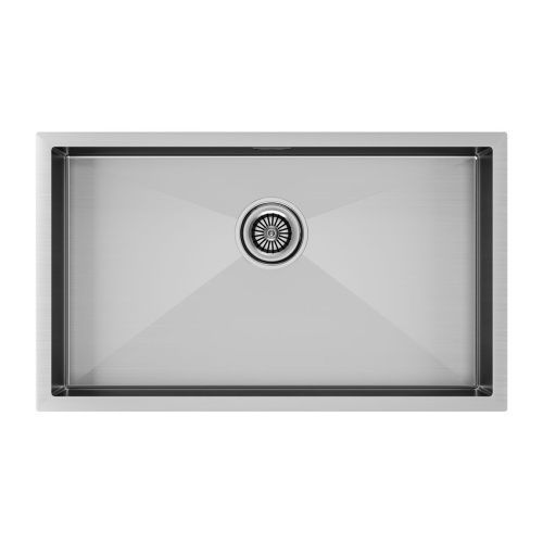 Кухонная мойка Paulmark GERBERG 74 UNI PM257444-BS 70х40 цвет серый поверхность брашированная