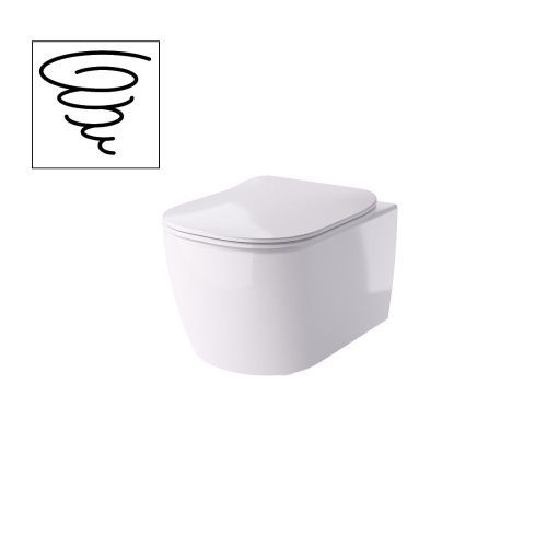 Унитаз подвесной Hidra Faster FAWR30SET/001 цвет белый с сиденьем микролифт смыв торнадо