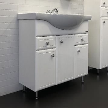 Тумба с раковиной Comforty Сочи 00004134639CF 90х50 напольная цвет белый