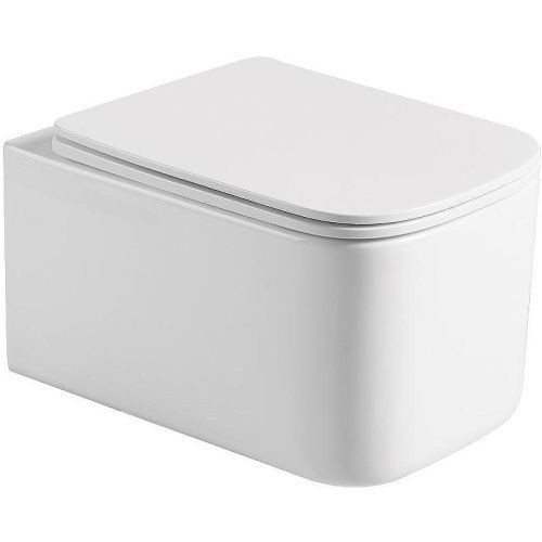 Унитаз подвесной Boheme Mane 970-SET-MW цвет белый с сиденьем микролифт безободковый каскадный смыв