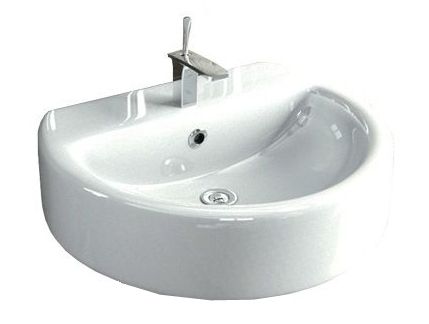 Раковина керамическая Sanita Luxe Best WB.PD/Best/55-C/WHT.G/S1 60х40 подвесная цвет белый 1 отверстие под смеситель